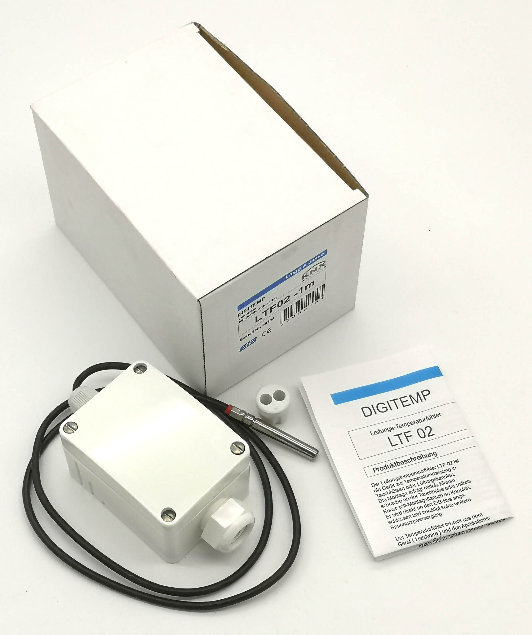 Датчик температуры KNX, LINGG-JANKE LTF02-1m -55+125оС 89104