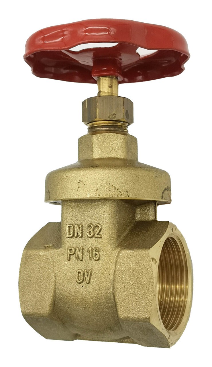 Задвижка муфтовая DN32мм Ду32 PN16 OVENTROP 1040010 латунь
